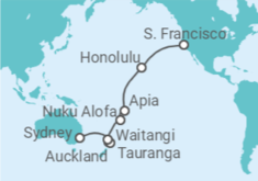 US, Samoa, New Zealand Cruise itinerary  - Cunard