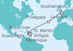 Southampton to Guadeloupe Cruise itinerary  - MSC Cruises