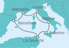 Tunisia, Italy & France +Connecting hotel +Flights Cruise itinerary  - MSC Cruises