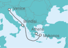 Venice to Athens Cruise itinerary  - MSC Cruises