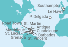 Southampton to Martinique Cruise itinerary  - MSC Cruises