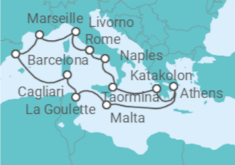 Italy, France, Spain, Tunisia, Malta, Greece Cruise itinerary  - Holland America Line