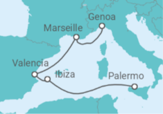 Palermo to  Genoa Cruise itinerary  - MSC Cruises