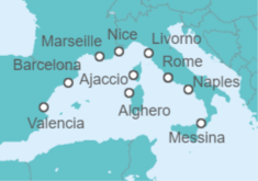 Civitavecchia (Rome) to Barcelona Cruise itinerary  - Cunard