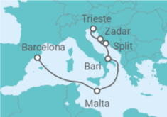 Malta, Croatia Cruise itinerary  - Cunard