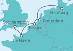 Hamburg to Southampton Cruise itinerary  - MSC Cruises
