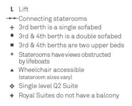 Deck plan of  Queen Mary 2