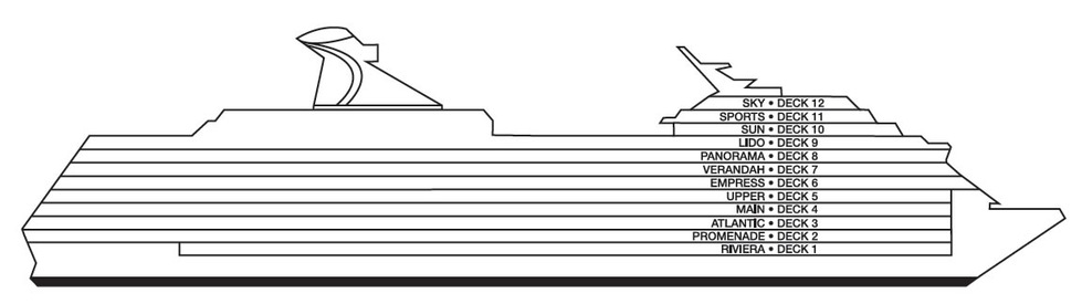 Deck plan of  Carnival Legend