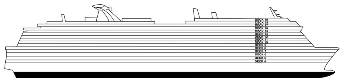 Deck plan of  Carnival Jubilee