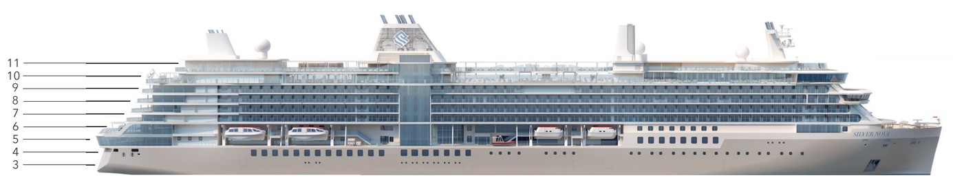 Deck plan of  Silver Nova