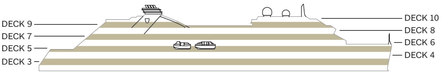 Deck plan of  Seabourn Pursuit