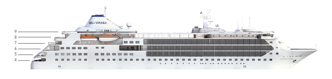Deck plan of  Silver Cloud