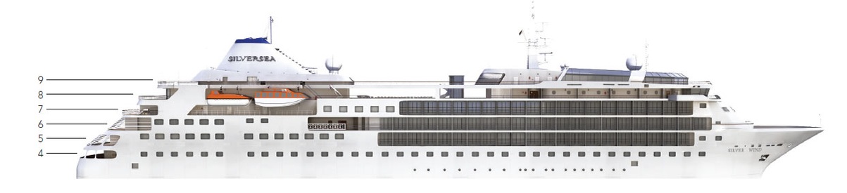 Deck plan of  Silver Wind