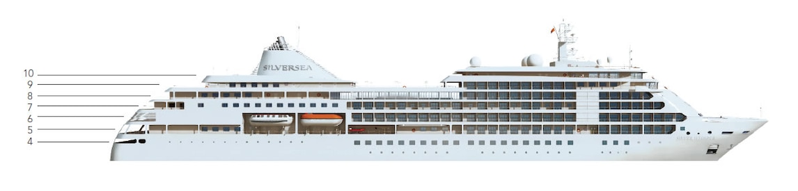 Deck plan of  Silver Whisper