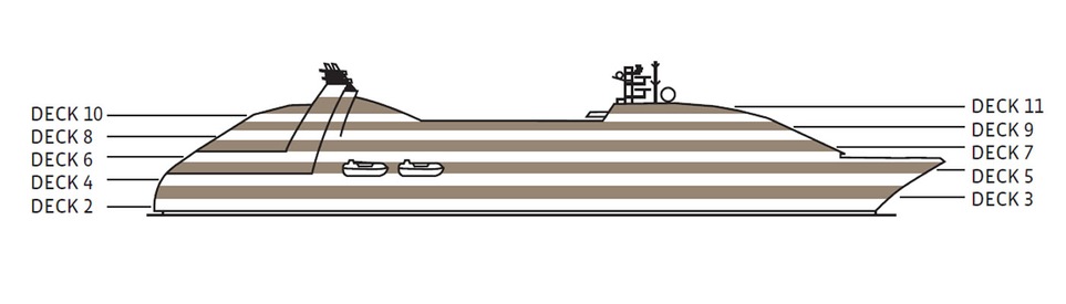 Deck plan of  Seabourn Odyssey