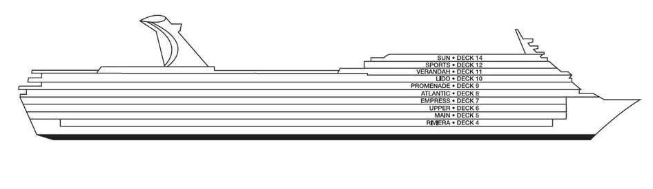 Deck plan of  Carnival Paradise