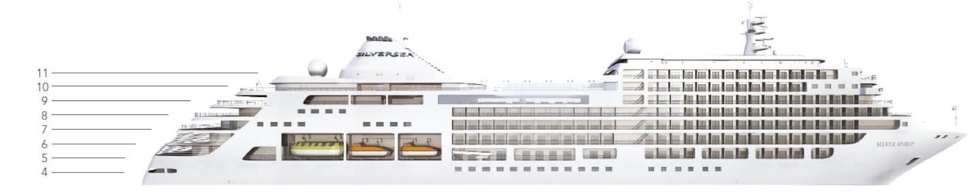 Deck plan of  Silver Spirit