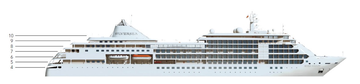 Deck plan of  Silver Shadow