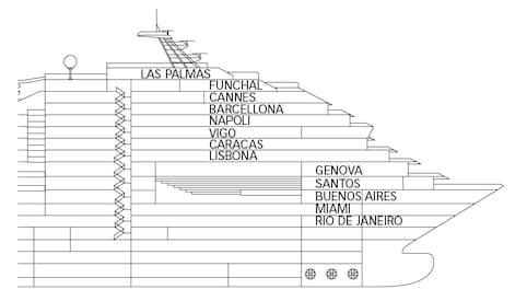 Deck plan of  Costa Fortuna