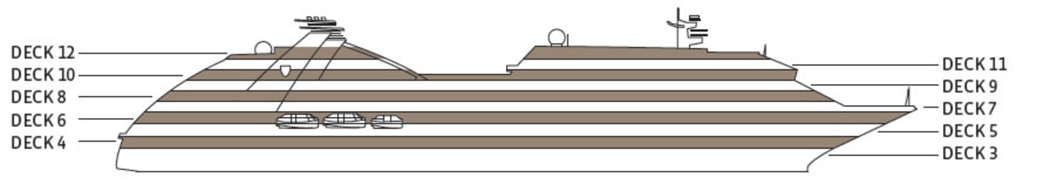 Deck plan of  Seabourn Encore