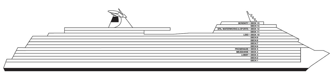 Deck plan of  Carnival Vista
