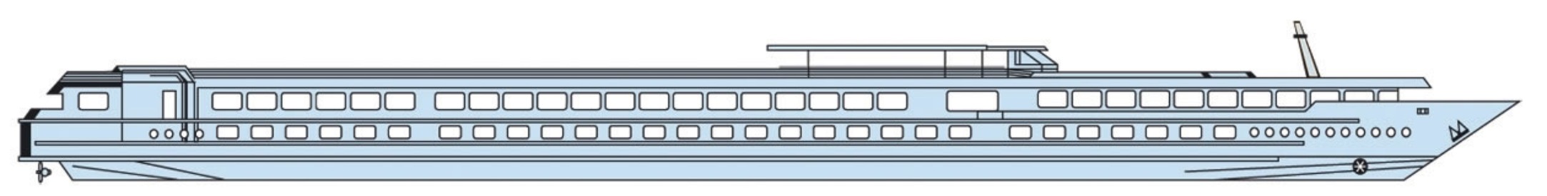 Deck plan of  MS Douce France
