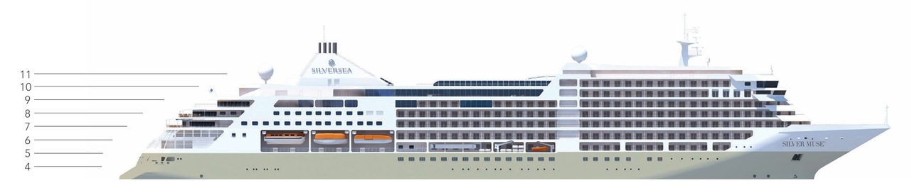 Deck plan of  Silver Muse