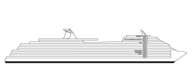 Deck plan of  Carnival Horizon