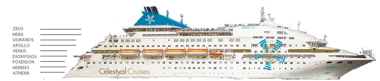 Deck plan of  Celestyal Crystal