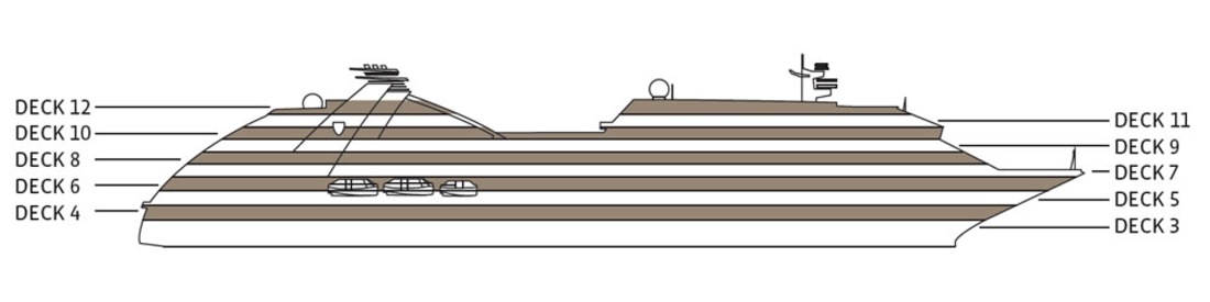 Deck plan of  Seabourn Ovation
