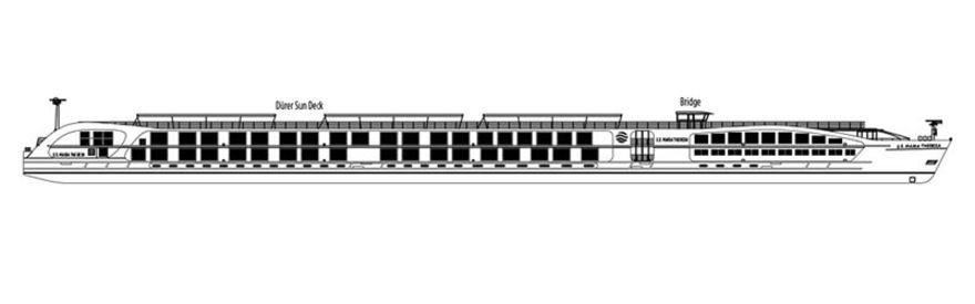 Deck plan of  S.S. Maria Theresa