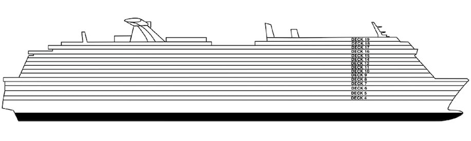 Deck plan of  Carnival Mardi Gras