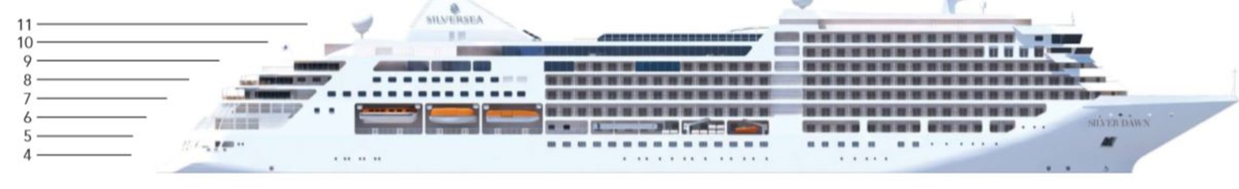 Deck plan of  Silver Dawn