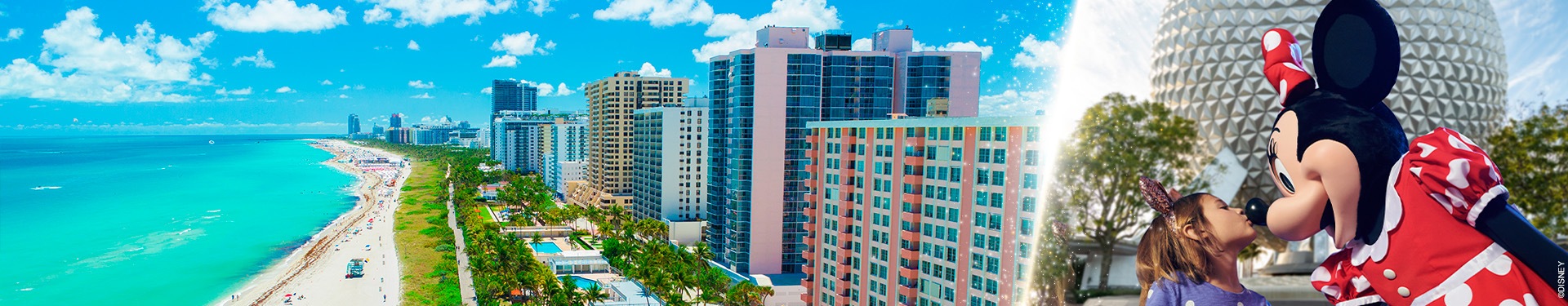 New York, Walt Disney World Orlando and Miami