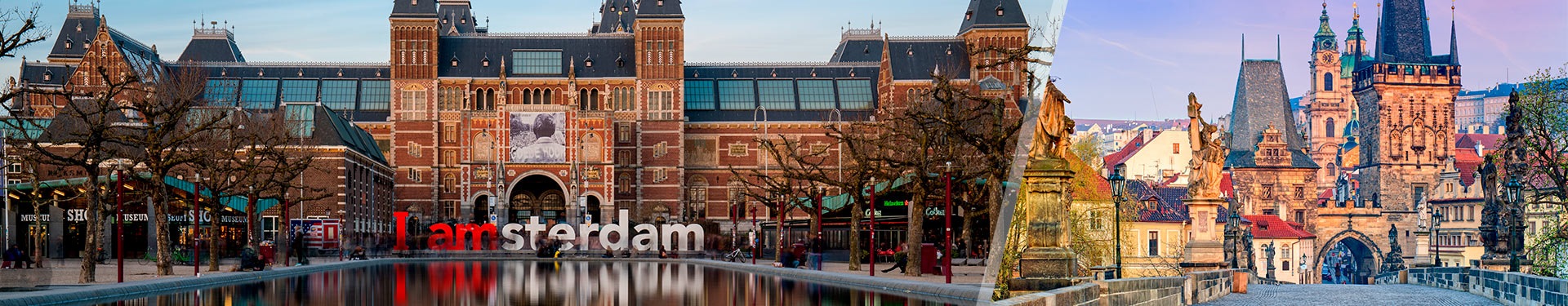 Prague and Amsterdam by plane