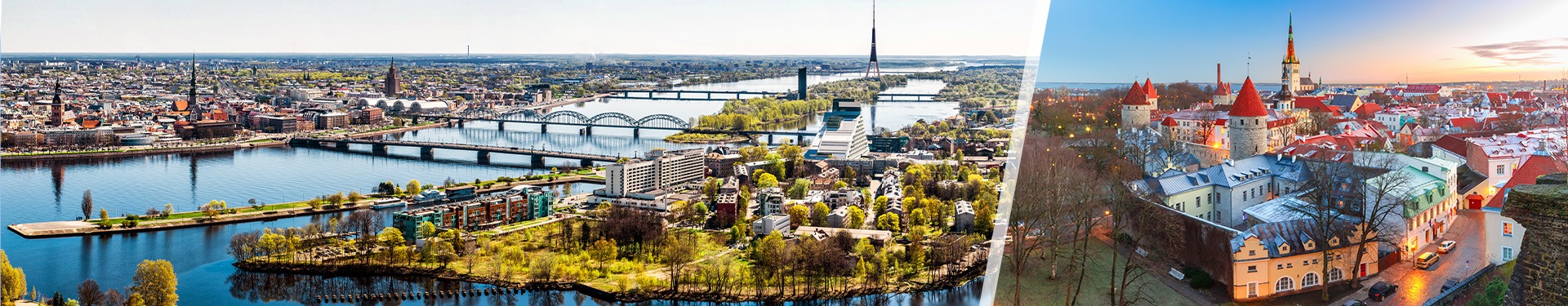 Riga and Tallinn by plane