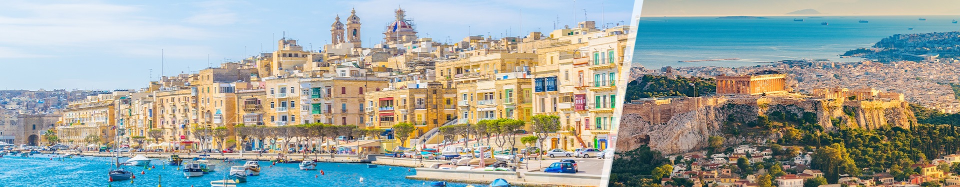 Athens and Malta with transfers and rental car