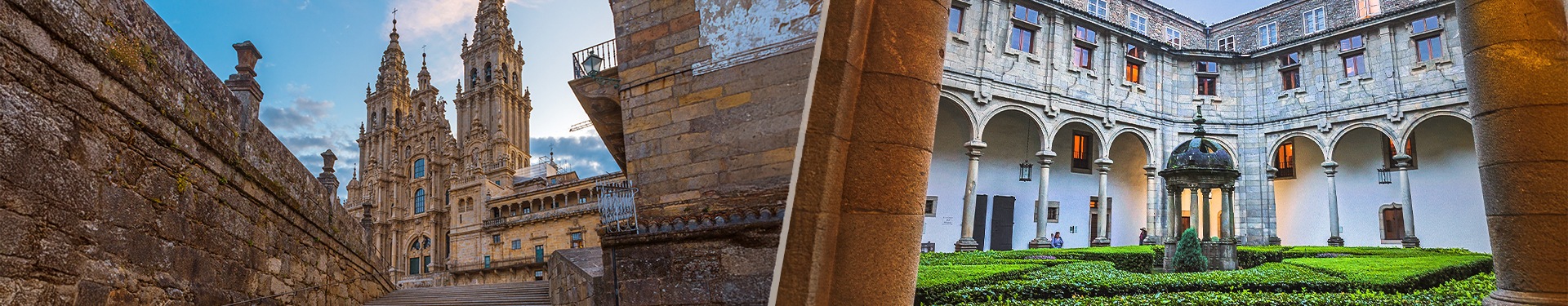 Santiago de Compostela and Paradores of Galicia with hire car