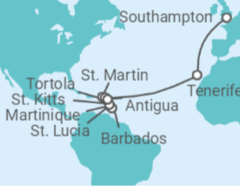 Caribbean Fly-Cruise Cruise itinerary  - PO Cruises