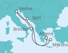 Croatia, Italy, Greece Cruise itinerary  - MSC Cruises