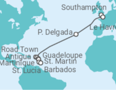 Southampton to Barbados FlY-Cruise Cruise itinerary  - MSC Cruises