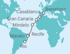Morocco, Spain, Cape Verde, Brazil Cruise itinerary  - Costa Cruises