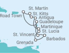 Saint Lucia, Martinique, Guadeloupe, British Virgin Islands, Sint Maarten, Antigua And Barbuda All Inc. Cruise itinerary  - MSC Cruises