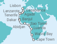 Lisbon to Cape Town (South Africa) Cruise itinerary  - Norwegian Cruise Line