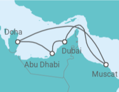 The Emirates , Qatar & Oman +Hotel in Dubai +Flights Cruise itinerary  - Costa Cruises