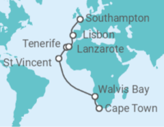 South Africa, Namibia, Cape Verde, Spain, Portugal Cruise itinerary  - PO Cruises