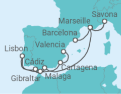 France, Italy, Spain, Gibraltar, Portugal Cruise itinerary  - Costa Cruises
