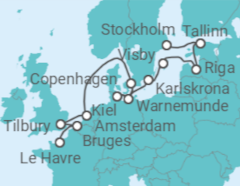 Stockholm to Le Havre (Paris) Cruise itinerary  - Norwegian Cruise Line