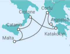 Malta, Italy, Greece Cruise itinerary  - AIDA