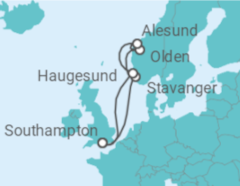 Norwegian Fjords Cruise itinerary  - PO Cruises